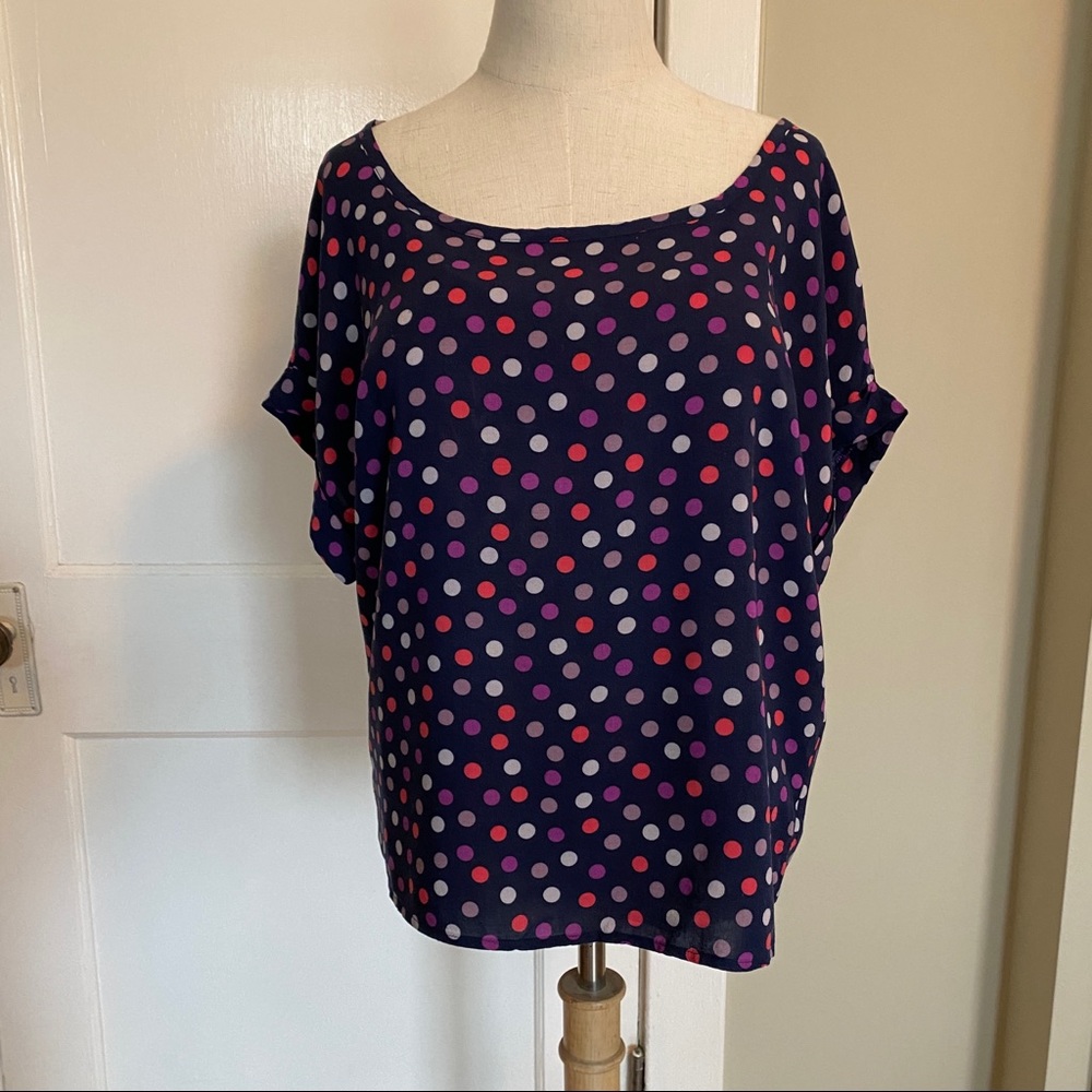Splendid Large Polka Dot Blouse